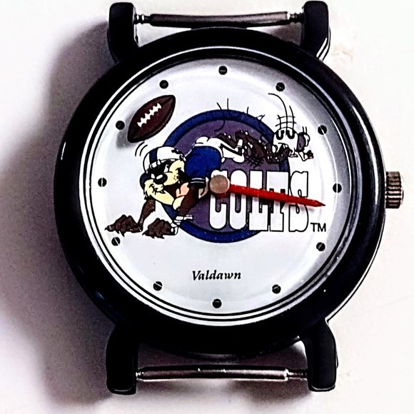 VTG 1994 Looney Tunes “TAZ" / INDY COLTS Watch / Football Second Hand ~ Works! - Picture 3 of 6